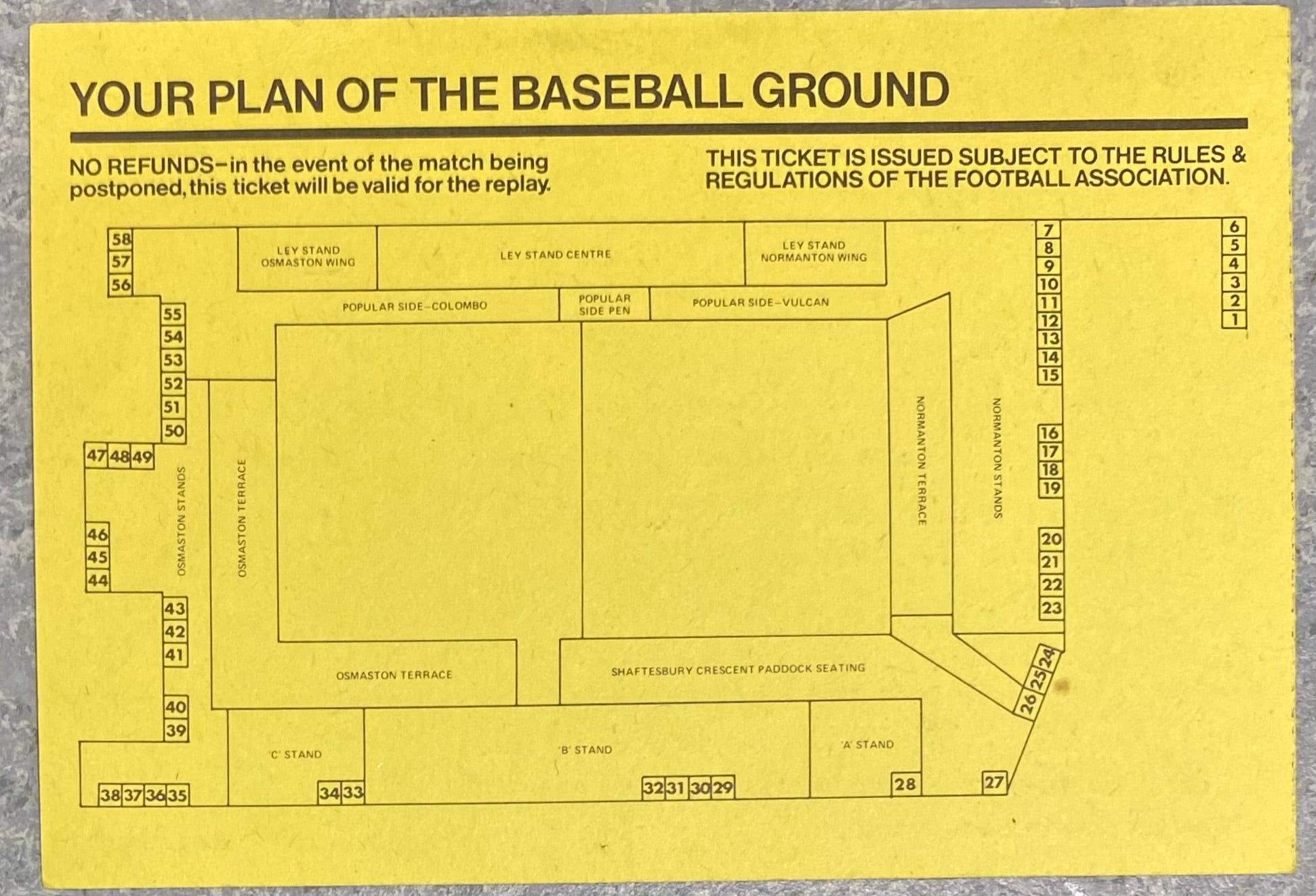 1975/76 ORIGINAL EUROPEAN CUP 1ST ROUND 2ND LEG TICKET DERBY COUNTY V SLOVAN BRATISLAVA