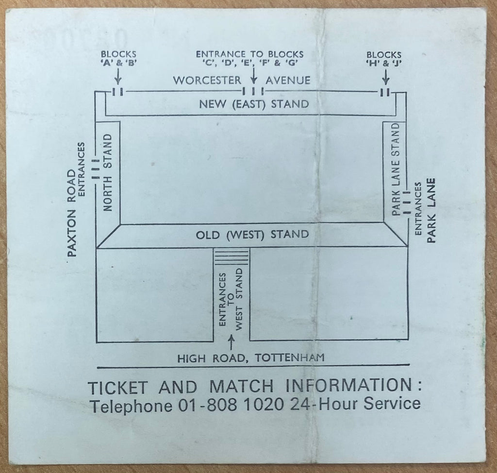 1979/80 ORIGINAL FA CUP 6TH ROUND TICKET TOTTENHAM HOTSPUR V LIVERPOOL