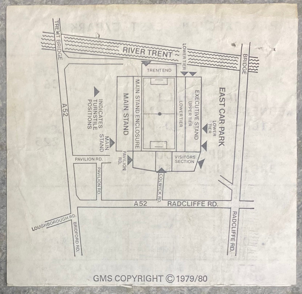 1979/80 ORIGINAL EUROPEAN CUP 3RD ROUND 1ST LEG TICKET NOTTINGHAM FOREST V DYNAMO BERLIN