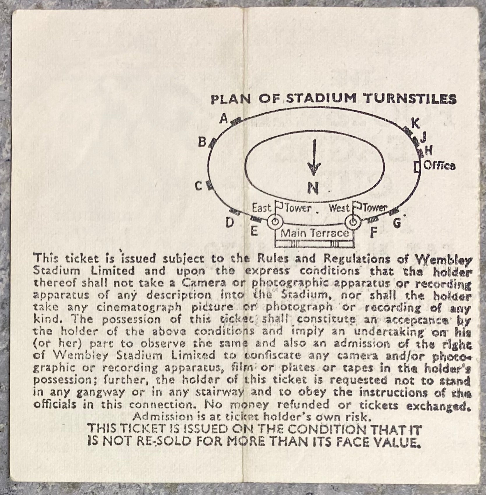 1978 ORIGINAL LEAGUE CUP FINAL TICKET LIVERPOOL V NOTTINGHAM FOREST