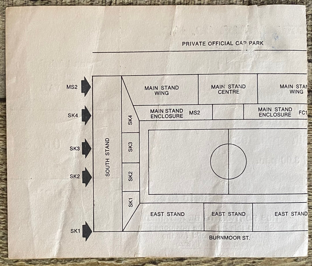 1980/81 ORIGINAL DIVISION 1 TICKET LEICESTER CITY V ASTON VILLA
