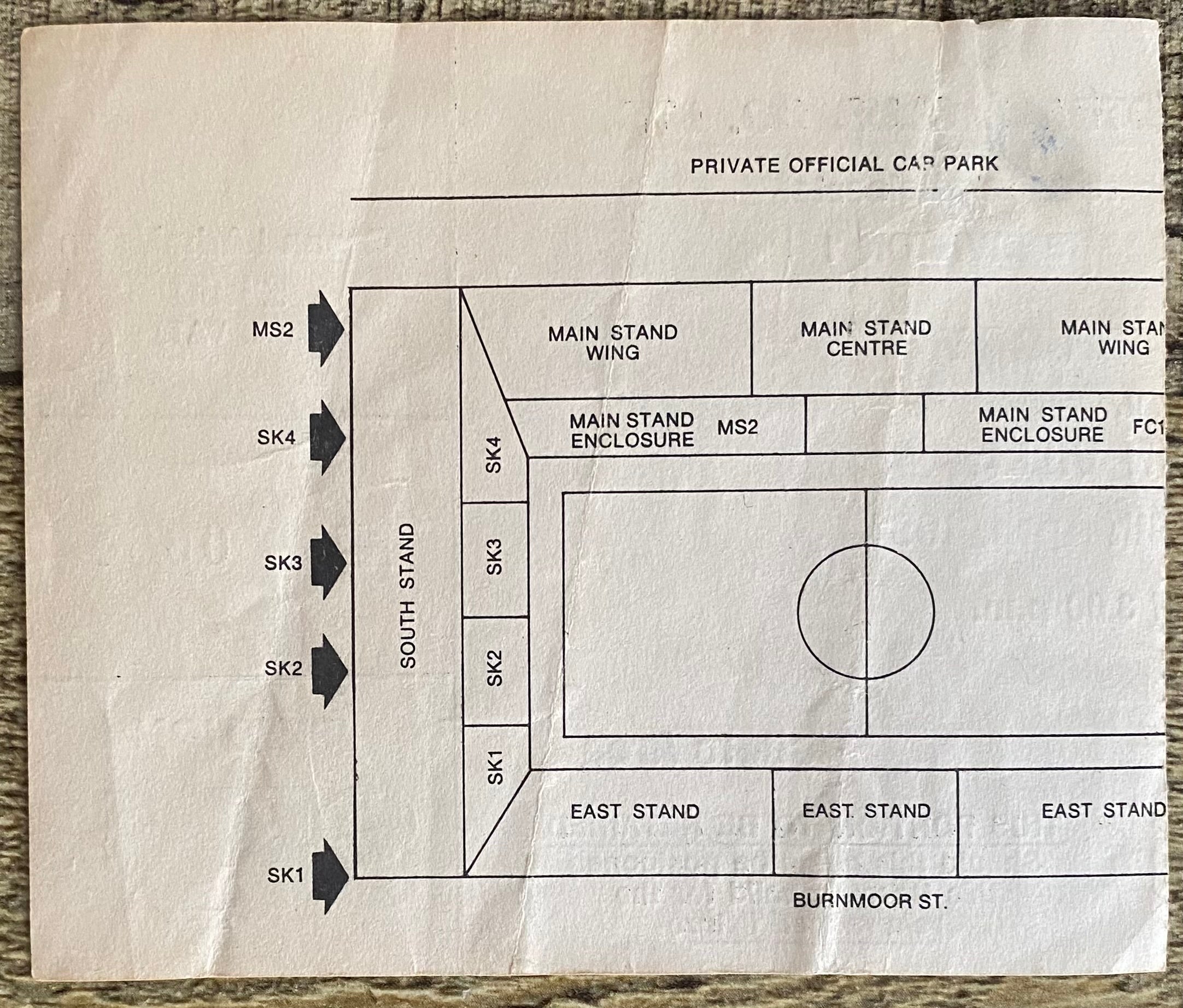 1980/81 ORIGINAL DIVISION 1 TICKET LEICESTER CITY V ASTON VILLA