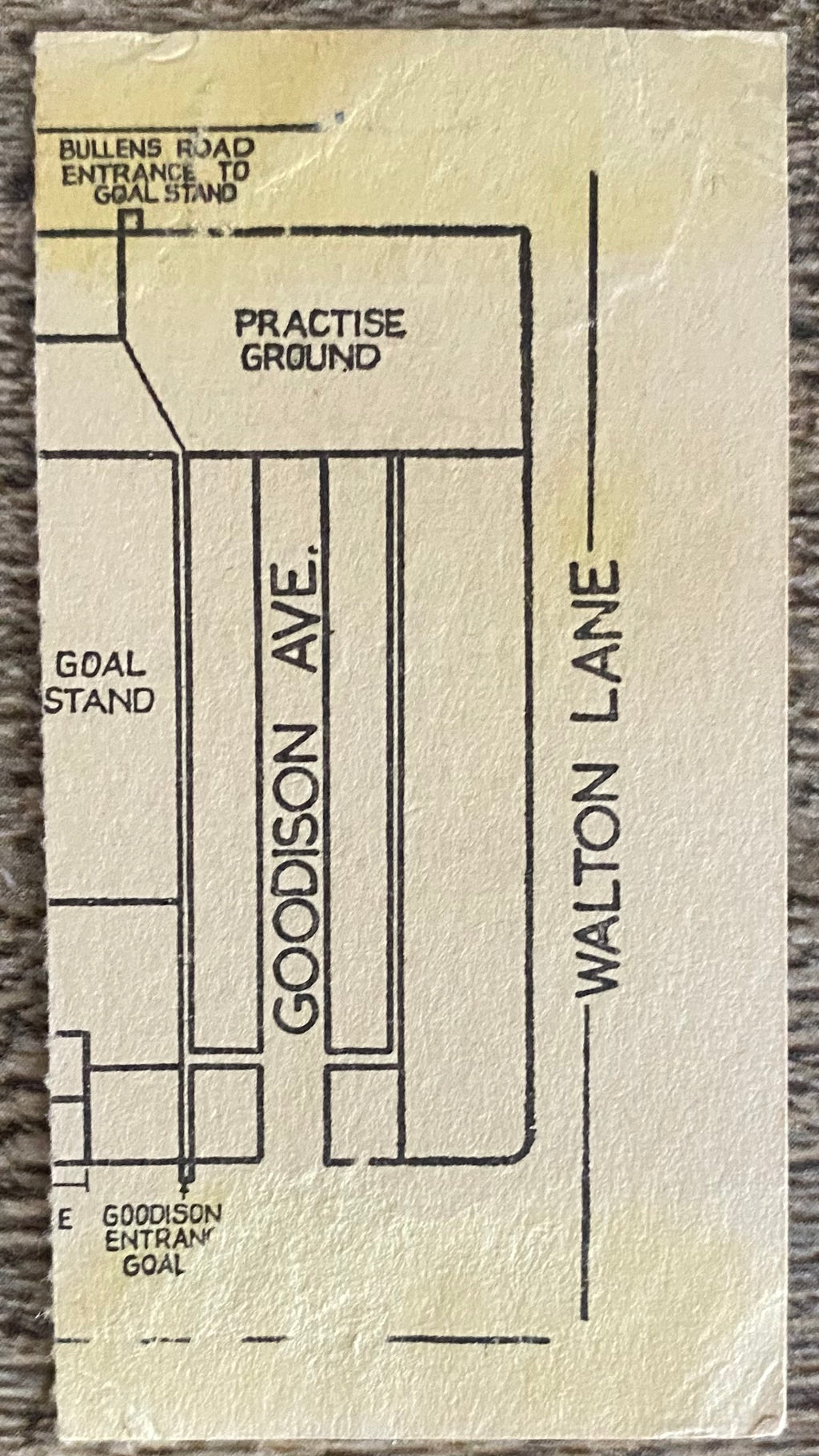 1968/69 ORIGINAL DIVISION ONE TICKET EVERTON V STOKE CITY