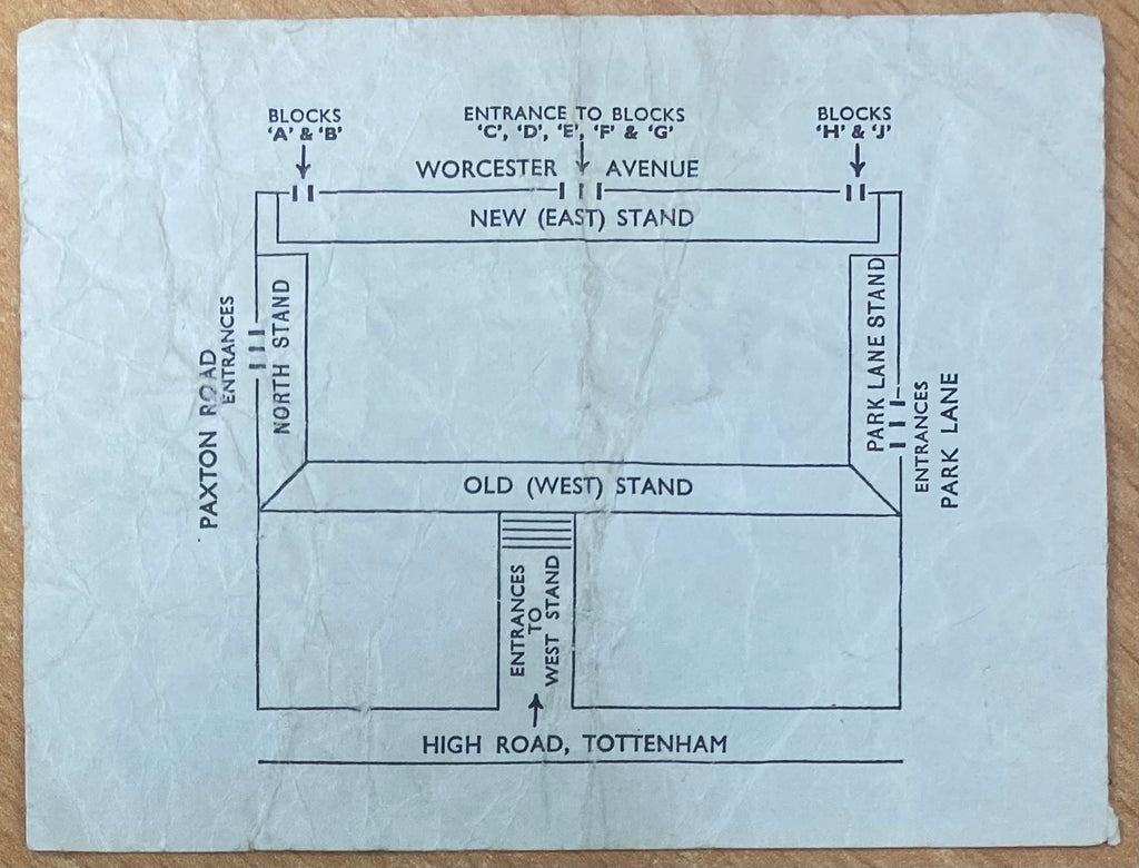1975/76 ORIGINAL LEAGUE CUP SEMI FINAL 1ST LEG TICKET TOTTENHAM HOTSPUR V NEWCASTLE UNITED