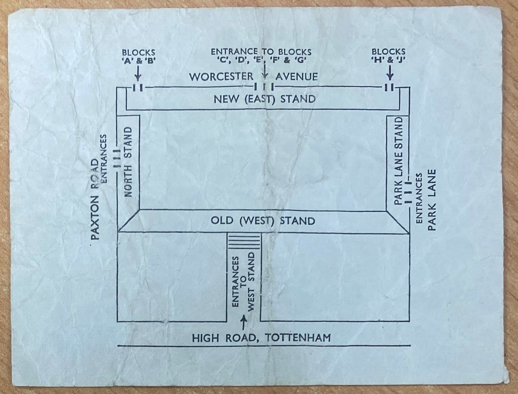1975/76 ORIGINAL LEAGUE CUP SEMI FINAL 1ST LEG TICKET TOTTENHAM HOTSPUR V NEWCASTLE UNITED