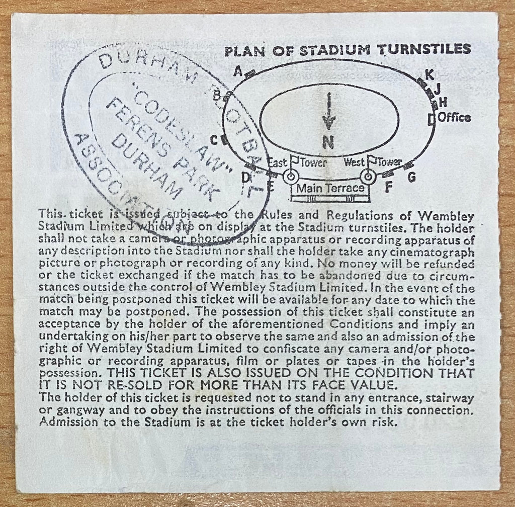 1984 ORIGINAL FA CUP FINAL TICKET EVERTON V WATFORD