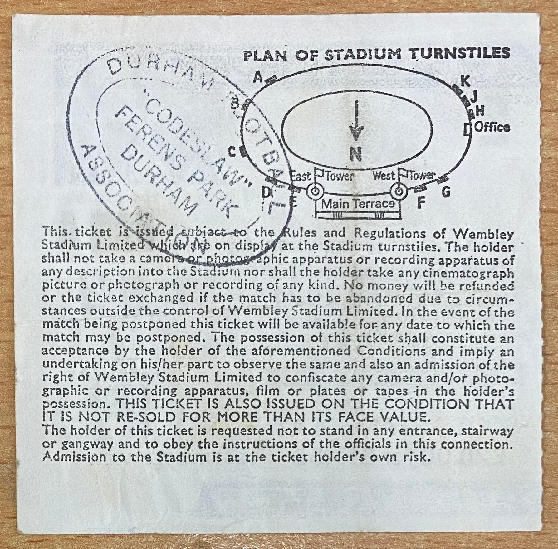 1984 ORIGINAL FA CUP FINAL TICKET EVERTON V WATFORD