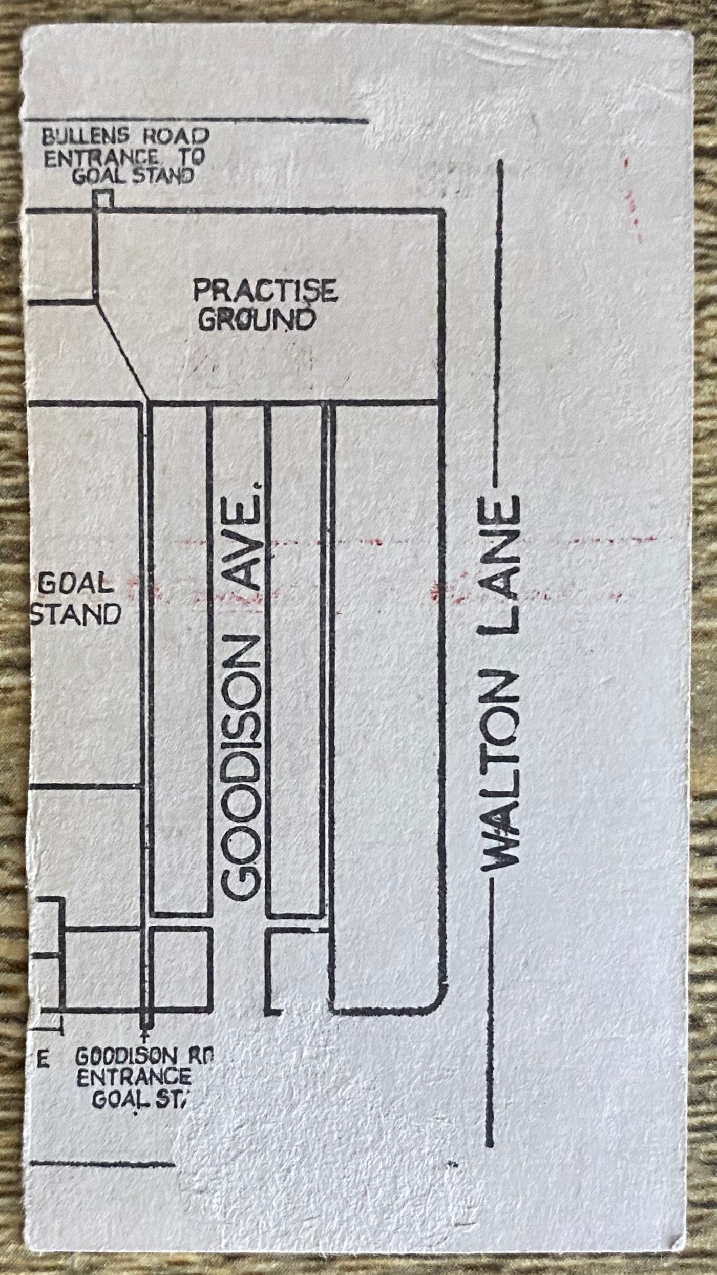 1968/69 ORIGINAL DIVISION ONE TICKET EVERTON V WEST BROMWICH ALBION