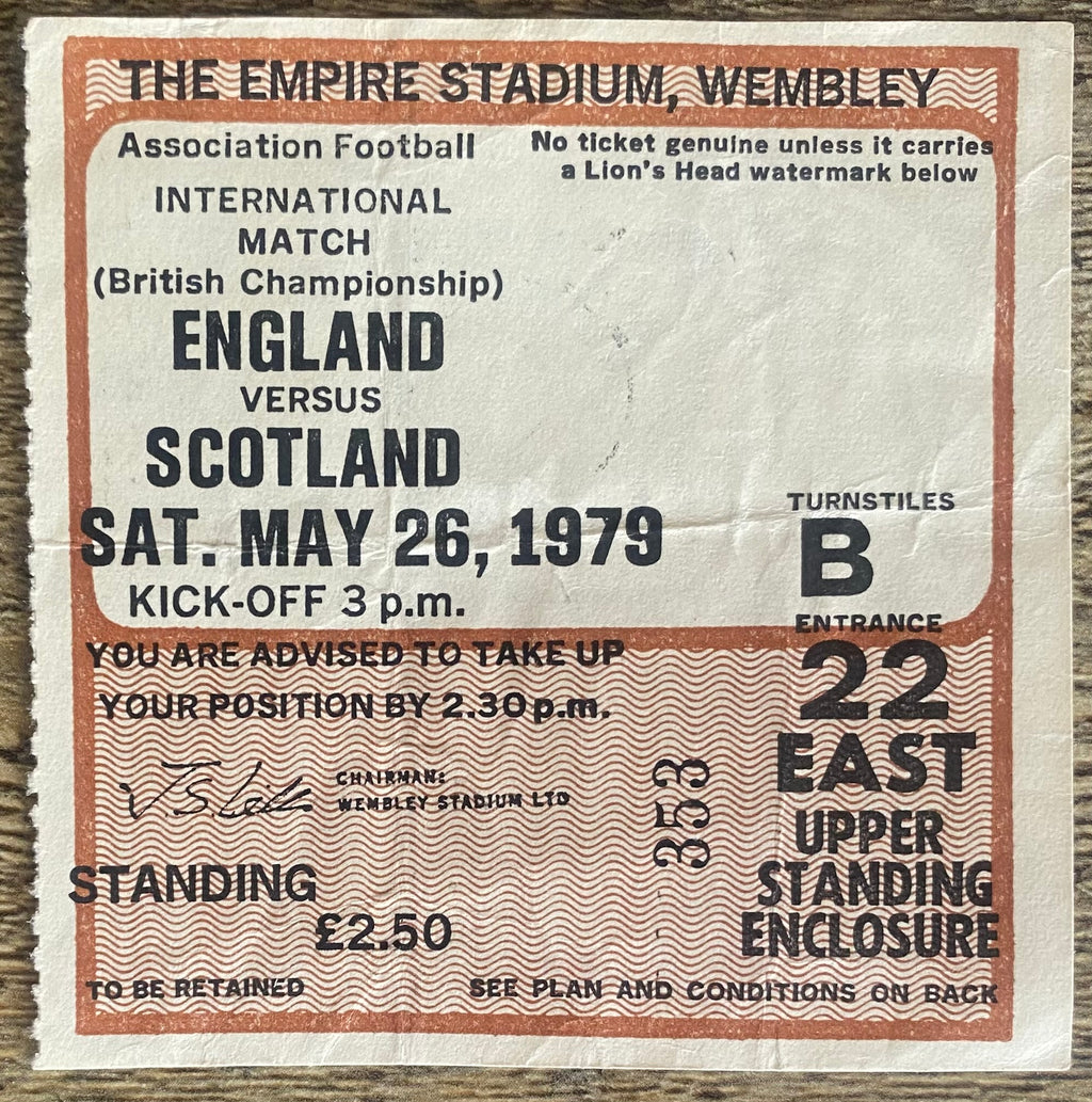 1979 ORIGINAL BRITISH HOME CHAMPIONSHIPS TICKET ENGLAND V SCOTLAND
