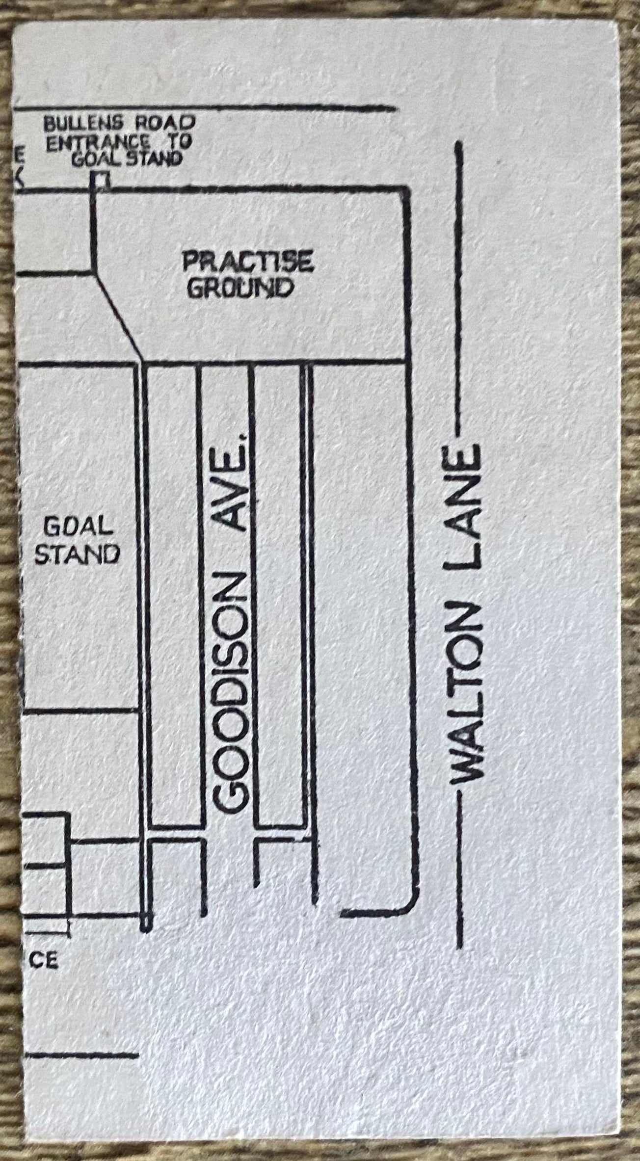 1968/69 ORIGINAL DIVISION ONE TICKET EVERTON V WEST HAM UNITED