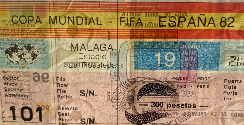 1982 ORIGINAL WORLD CUP 1ST ROUND TICKET SCOTLAND V NEW ZEALAND @ MALAGA