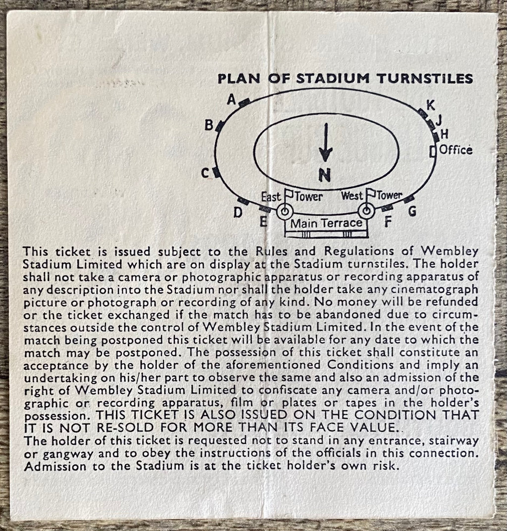 1981 ORIGINAL LEAGUE CUP FINAL TICKET LIVERPOOL V WEST HAM UNITED