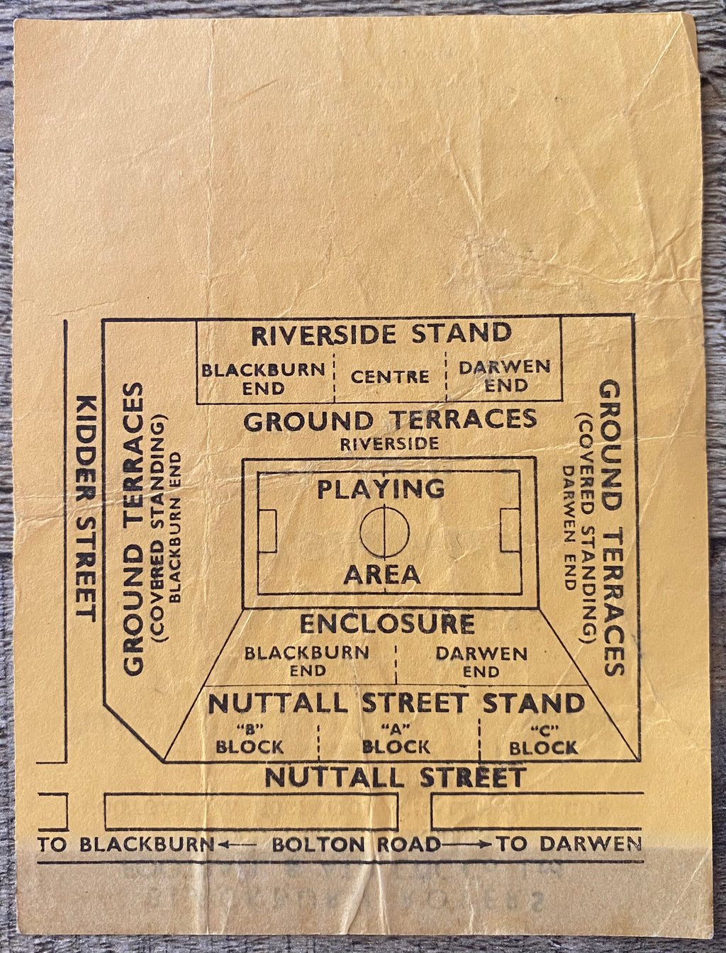 1968/69 ORIGINAL FA CUP 4TH ROUND TICKET BLACKBURN ROVERS V PORTSMOUTH