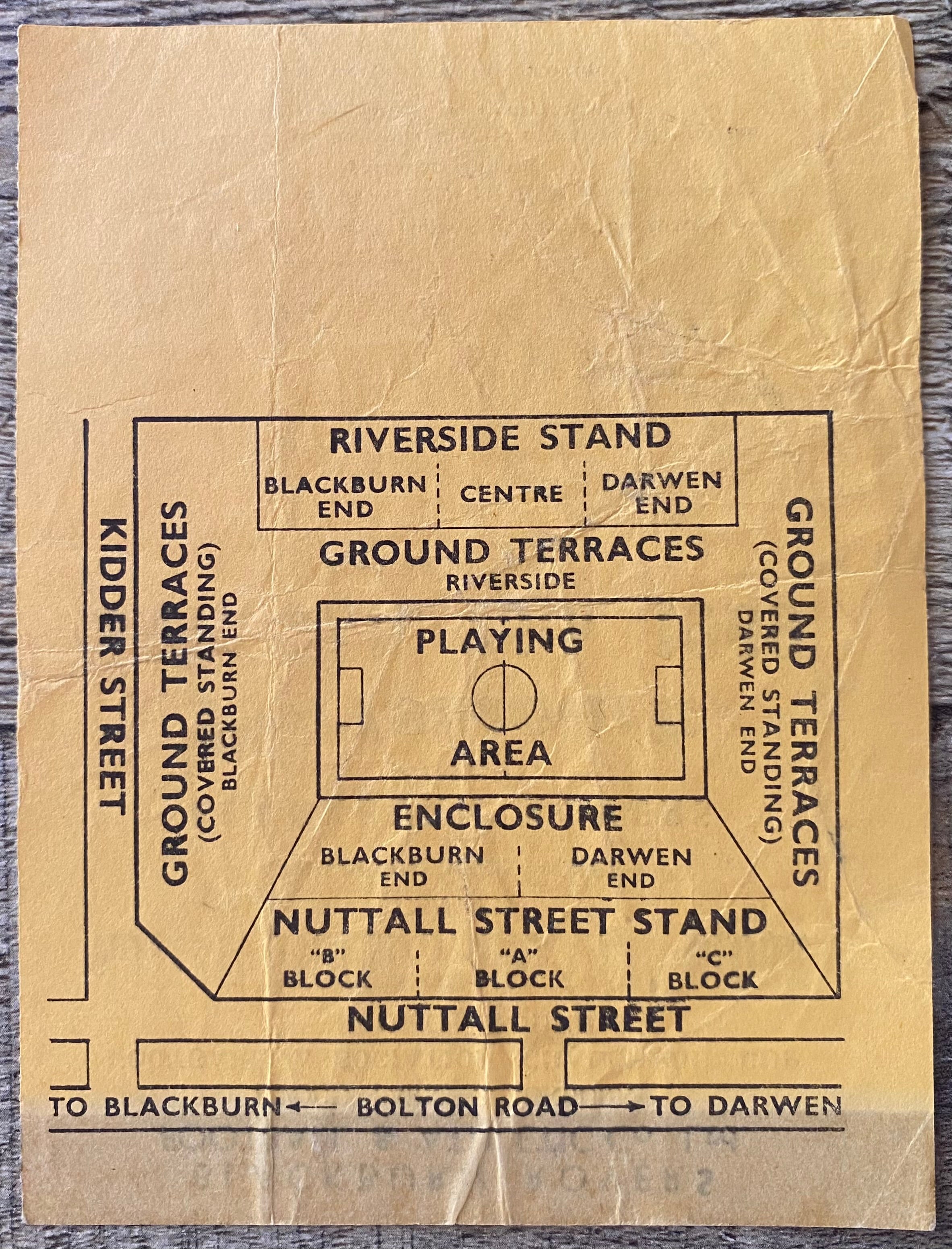 1968/69 ORIGINAL FA CUP 4TH ROUND TICKET BLACKBURN ROVERS V PORTSMOUTH