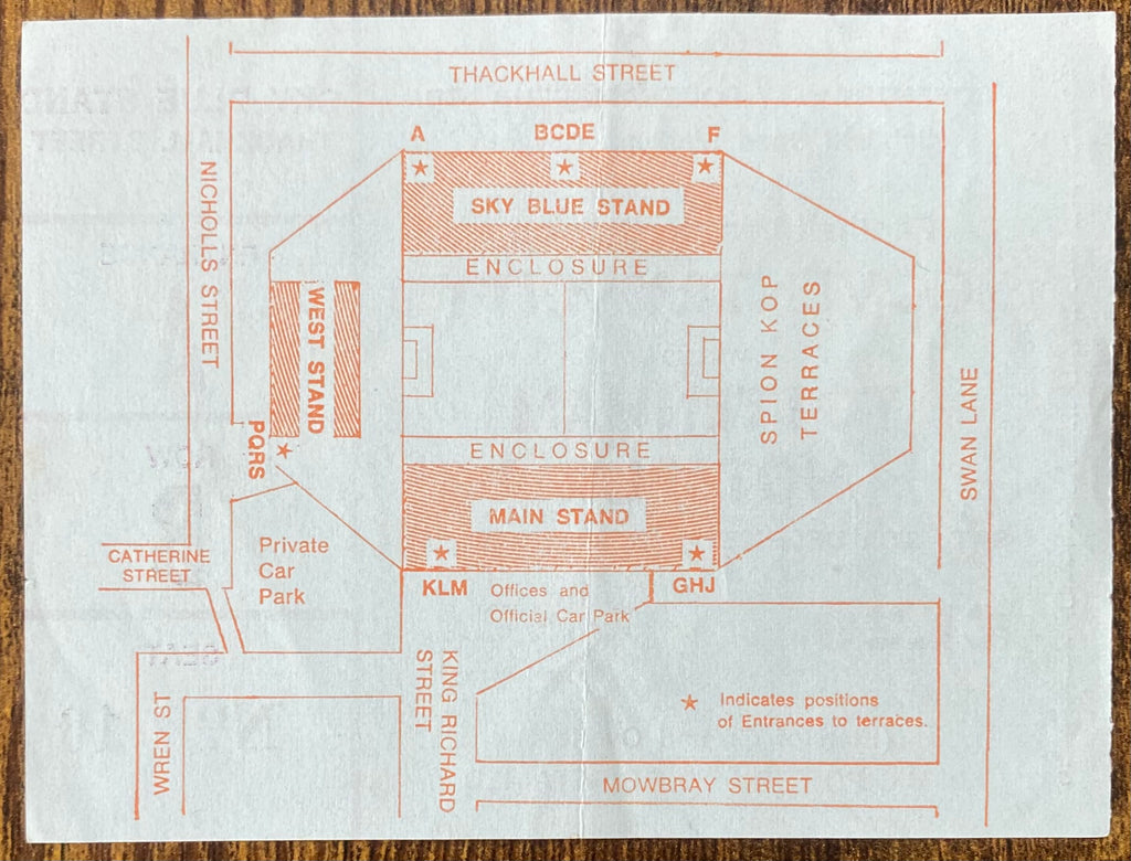 1975/76 ORIGINAL DIVISION 1 TICKET COVENTRY CITY V TOTTENHAM HOTSPUR