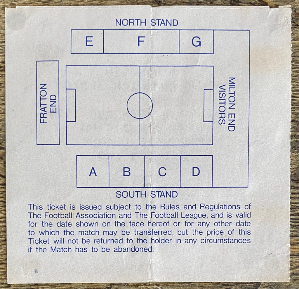 1990/91 ORIGINAL DIVISION 2 TICKET MIDDLESBROUGH V WEST BROMWICH ALBION