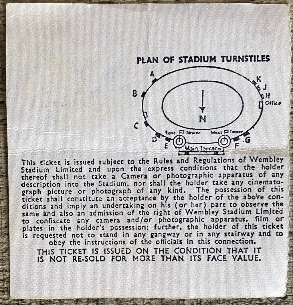 1970 ORIGINAL FA CUP FINAL TICKET CHELSEA V LEEDS UNITED