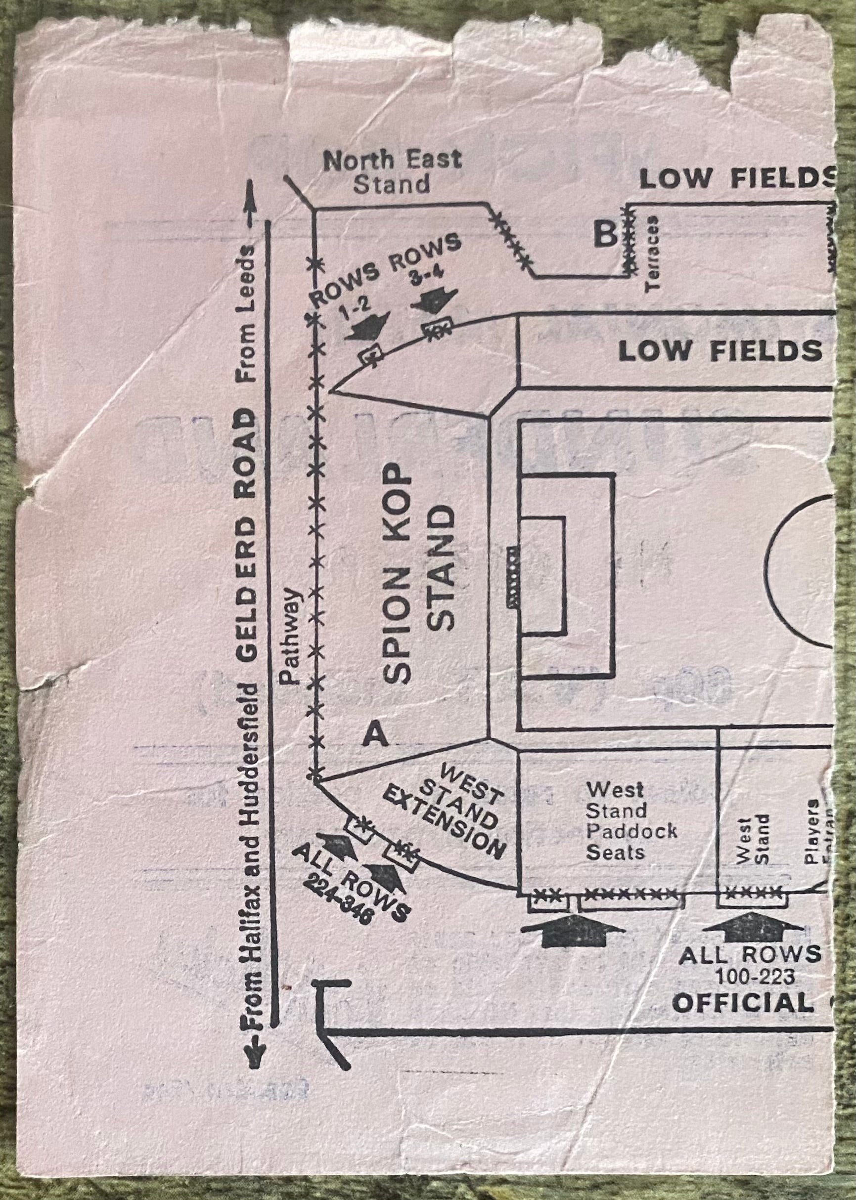1973/74 ORIGINAL BILLY BREMNER TESTIMONIAL TICKET LEEDS UNITED V SUNDERLAND