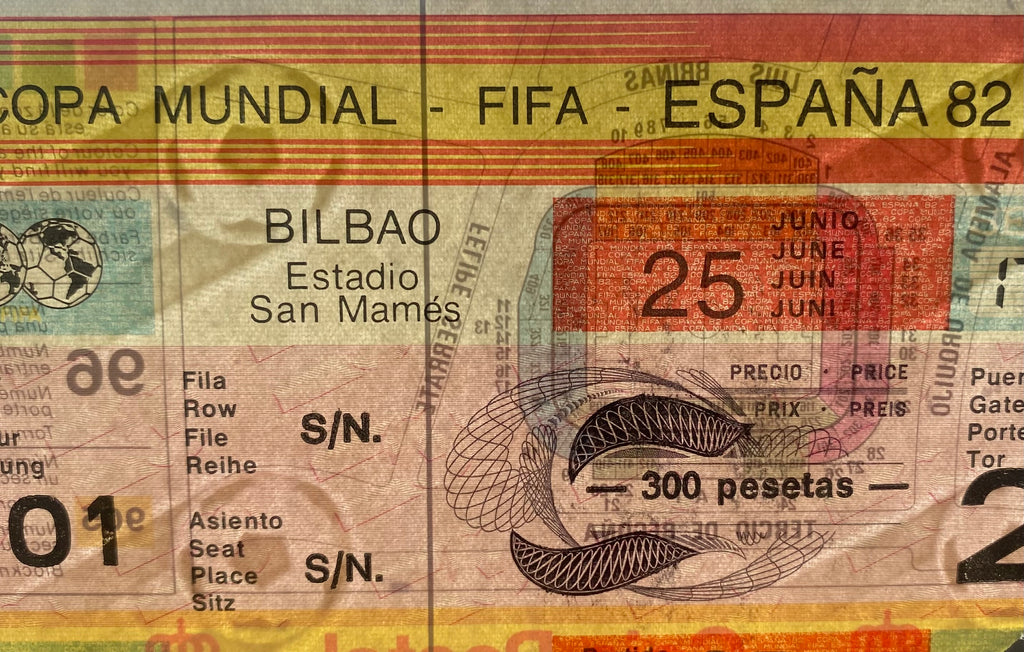 1982 ORIGINAL WORLD CUP 1ST ROUND TICKET ENGLAND V KUWAIT @ BILBAO