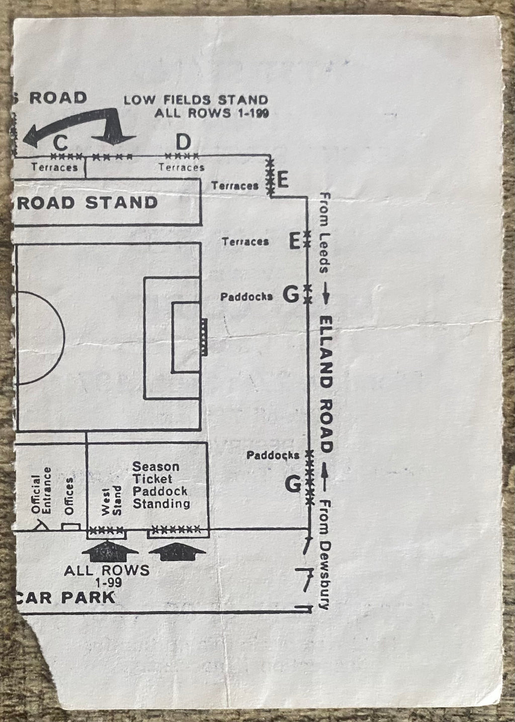 1971/72 ORIGINAL LEAGUE CUP 2ND ROUND REPLAY TICKET LEEDS UNITED V DERBY COUNTY