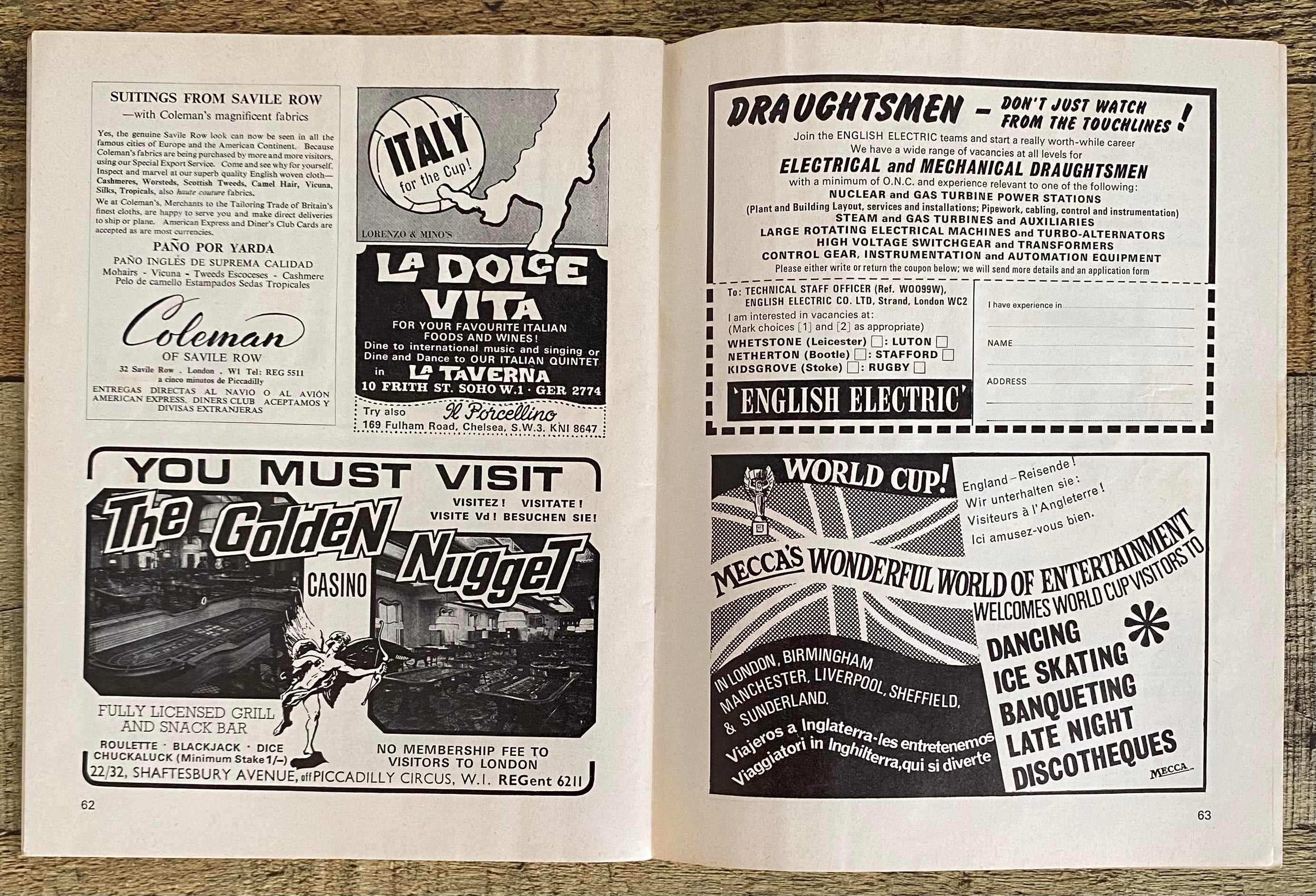 1966 WORLD CUP ORIGINAL OFFICIAL FINAL PROGRAMME ENGLAND V WEST GERMANY
