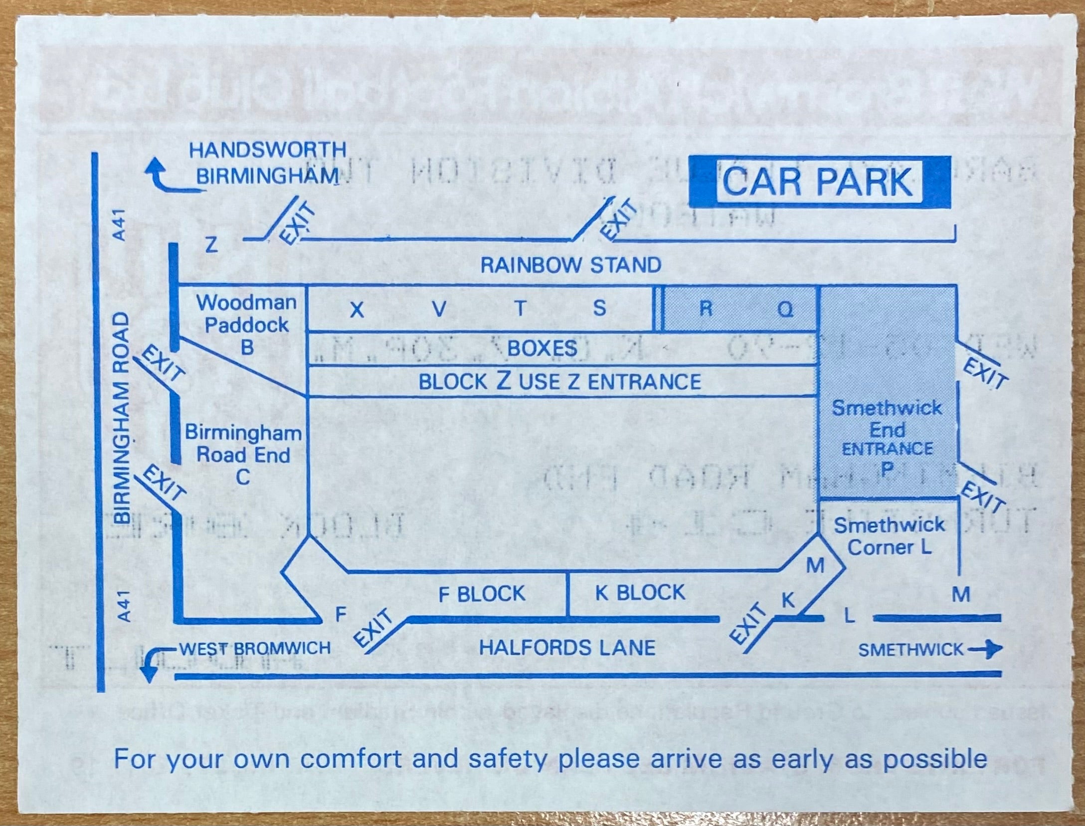 1990/91 ORIGINAL DIVISION 2 TICKET WEST BROMWICH ALBION V WATFORD