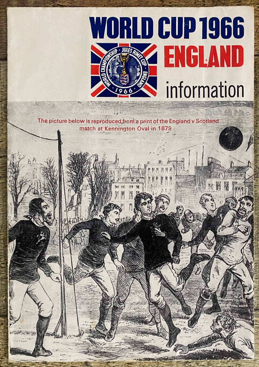 1966 WORLD CUP ORIGINAL OFFICIAL TICKET INFORMATION FOLD OUT BOOKLET