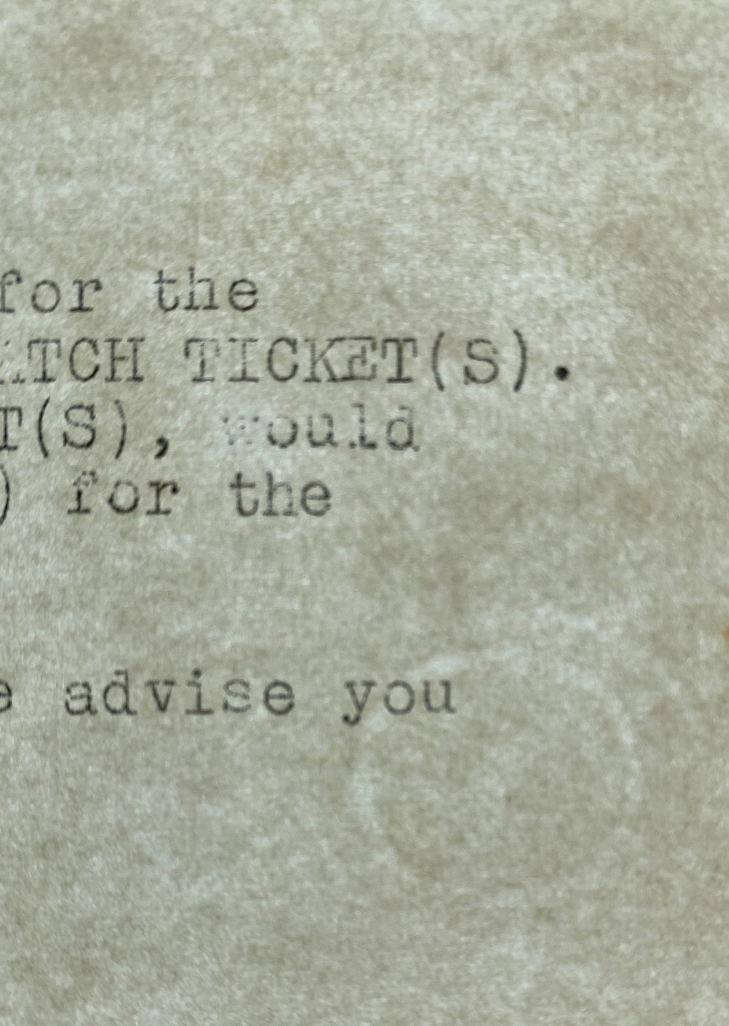 1966 WORLD CUP ORIGINAL OFFICIAL INFORMATION SLIP FOR FINAL REPLAY TICKET