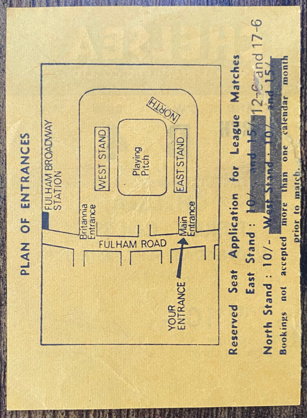 1968/69 ORIGINAL LEAGUE CUP 3RD ROUND TICKET CHELSEA V DERBY COUNTY