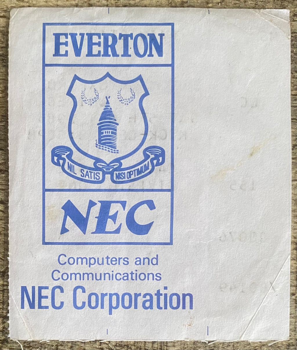 1985/86  ORIGINAL DIVISION ONE TICKET EVERTON V OXFORD UNITED