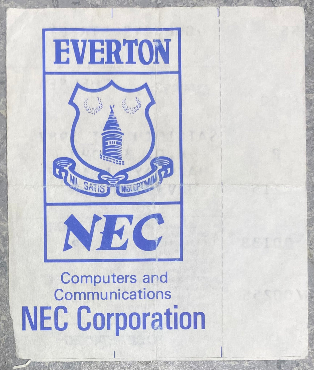 1987/88 ORIGINAL DIVISION ONE TICKET EVERTON V CHELSEA