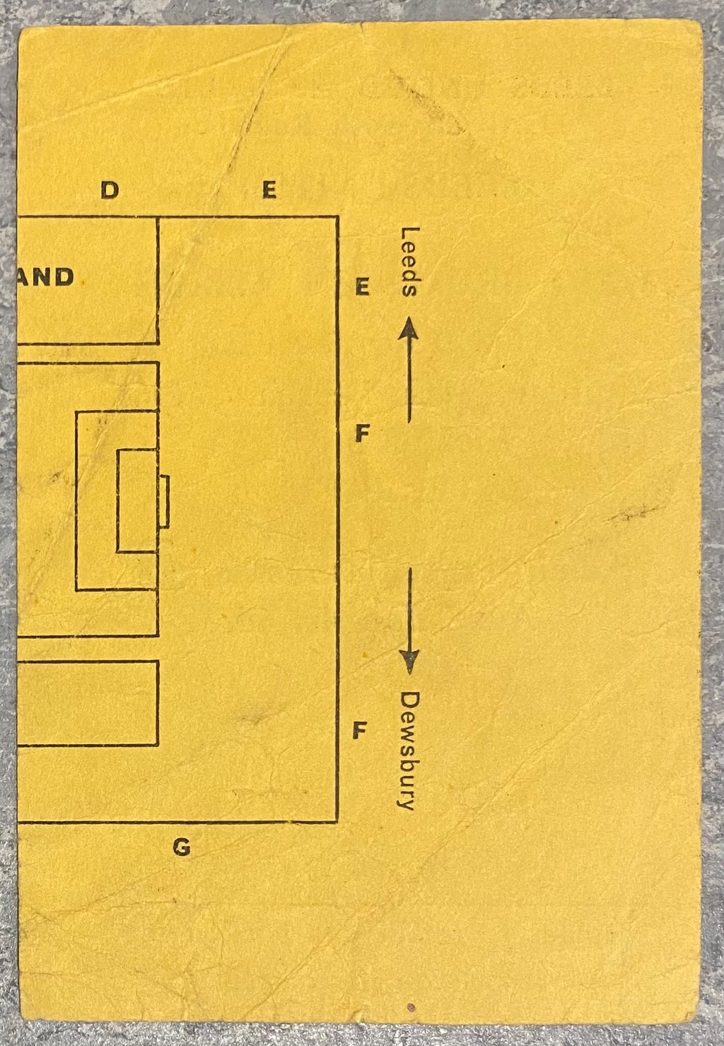 1966/67 ORIGINAL FA CUP 4TH ROUND TICKET LEEDS UNITED V WEST BROMWICH ALBION