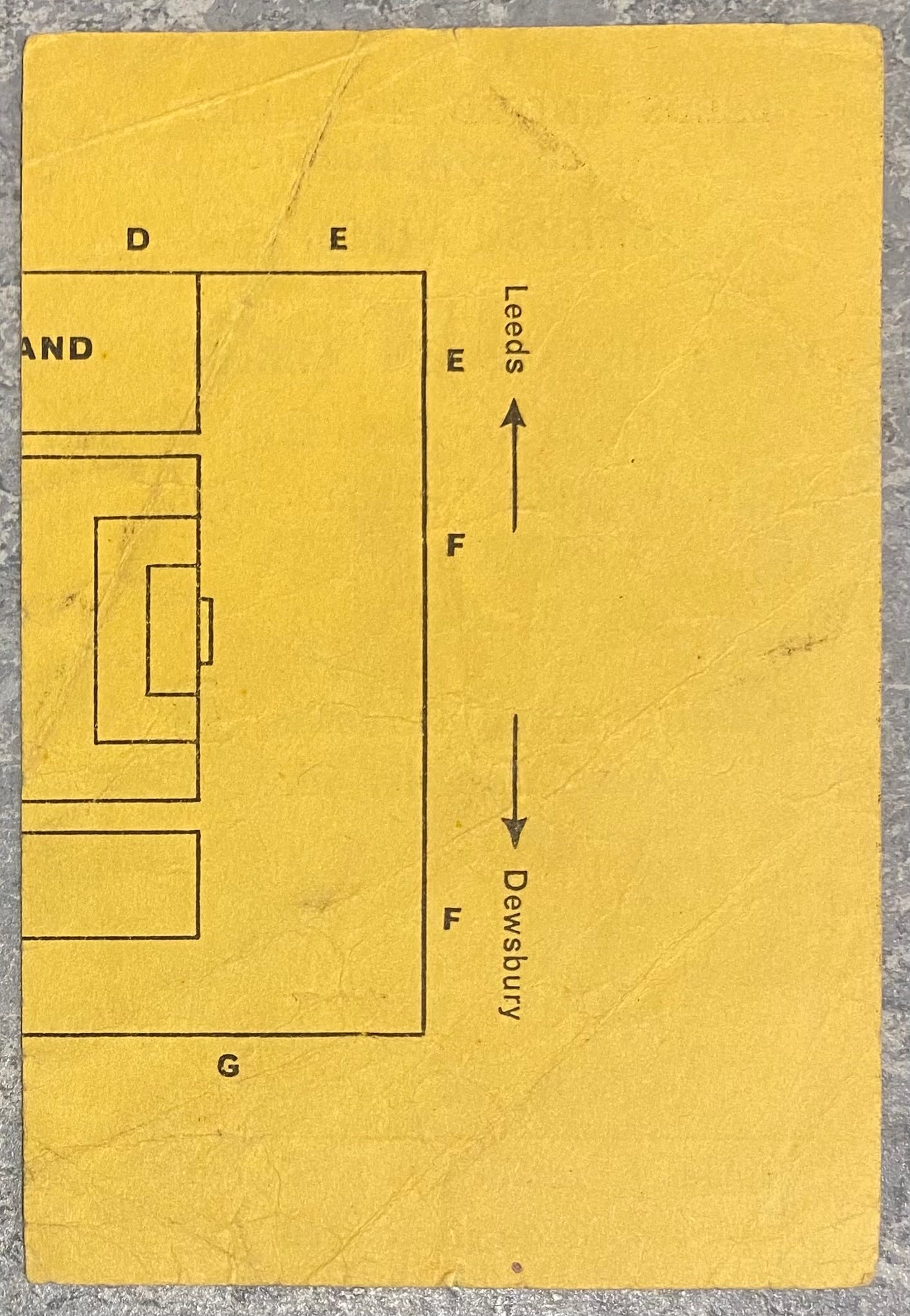 1966/67 ORIGINAL FA CUP 4TH ROUND TICKET LEEDS UNITED V WEST BROMWICH ALBION