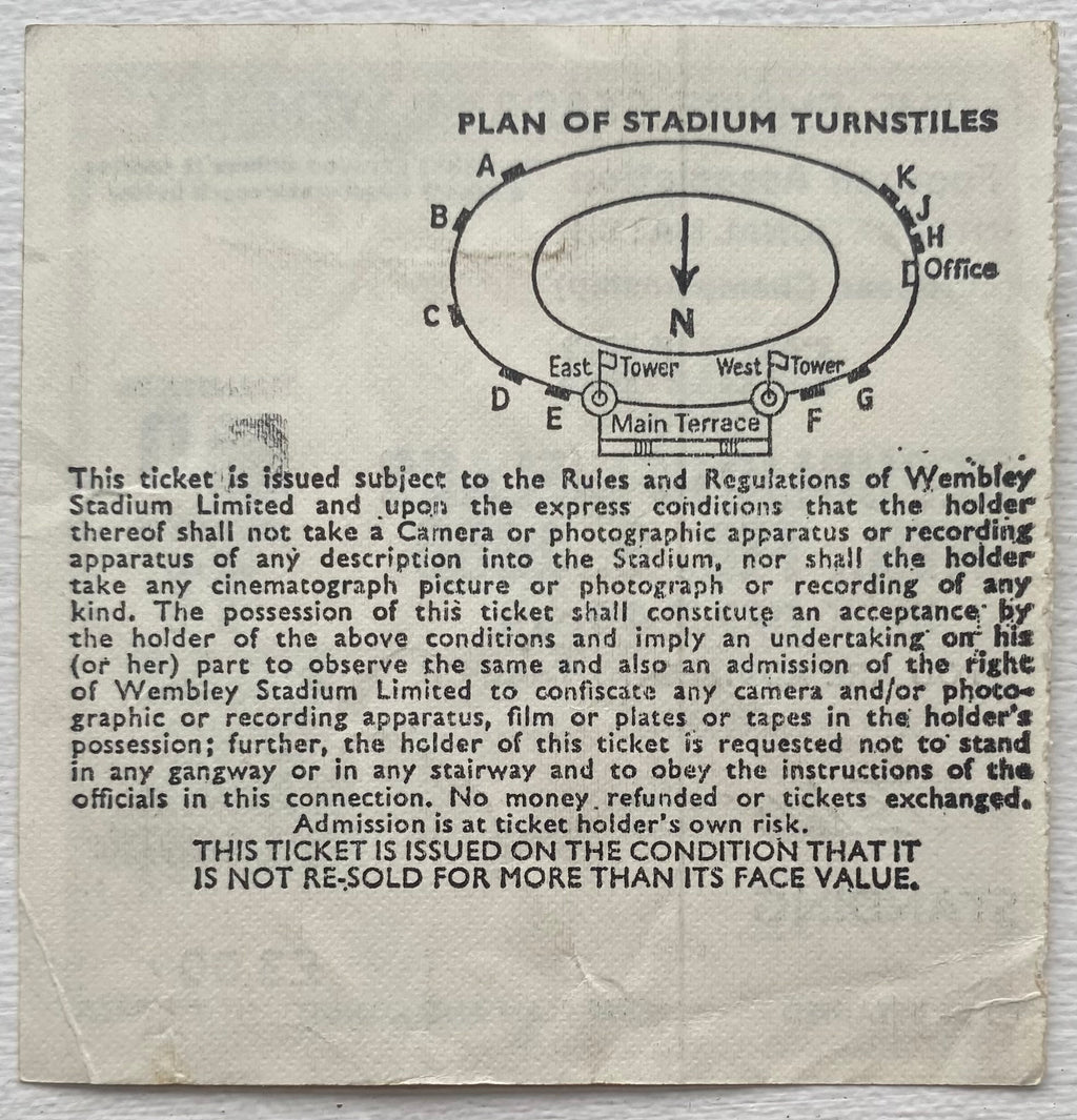 1980 ORIGINAL EUROPEAN CHAMPIONSHIPS QUALIFYING TICKET ENGLAND V REPUBLIC OF IRELAND