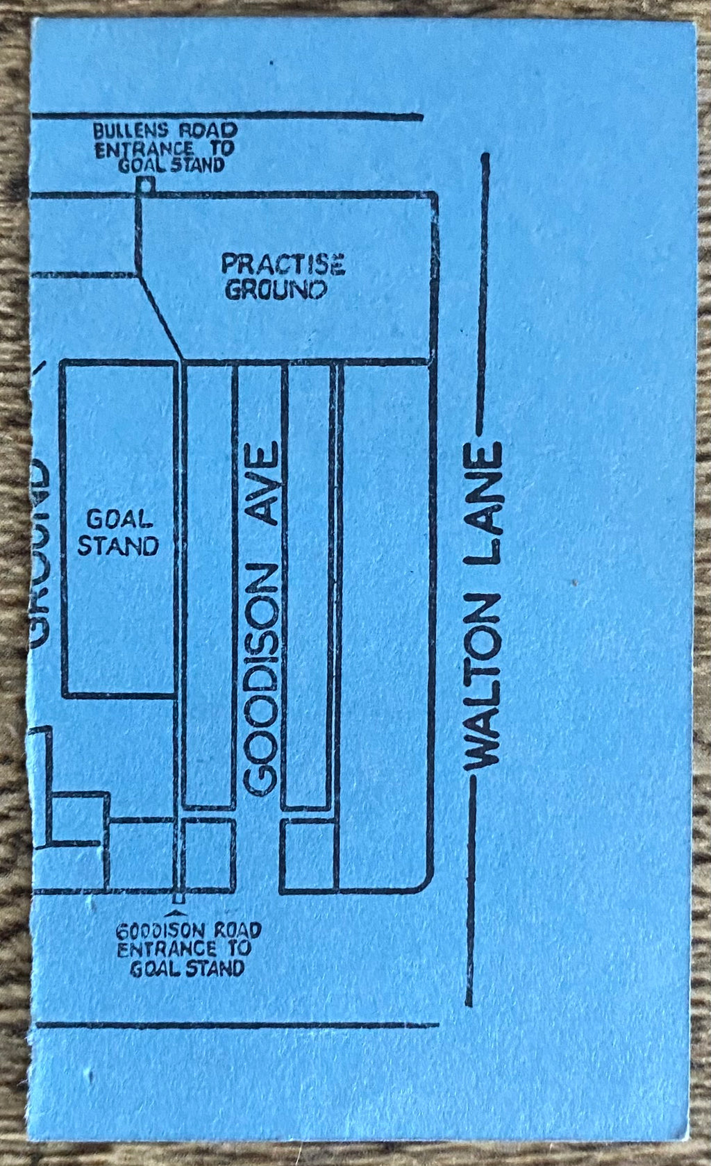 1960/61 ORIGINAL FA CUP 3RD ROUND TICKET EVERTON V SHEFFIELD UNITED