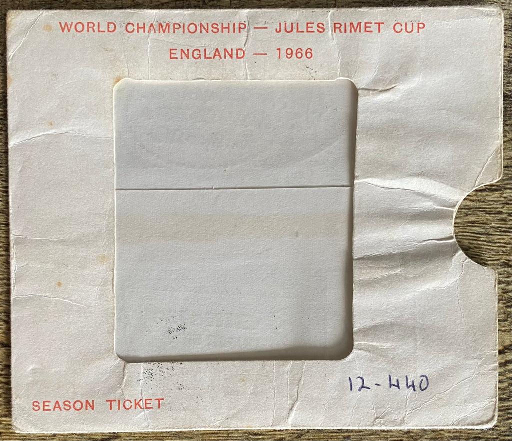1966 WORLD CUP ORIGINAL OFFICIAL SEASON TICKET HOLDER WALLET