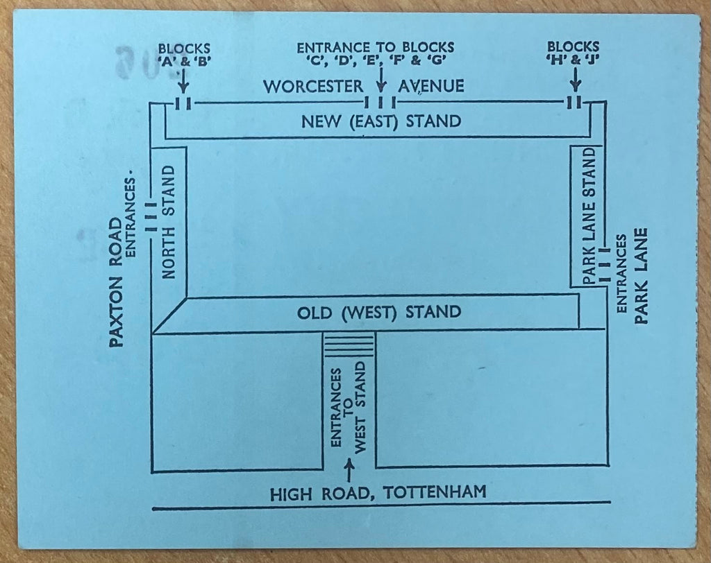 1971/72 ORIGINAL DIVISION ONE TICKET TOTTENHAM HOTSPUR V COVENTRY CITY