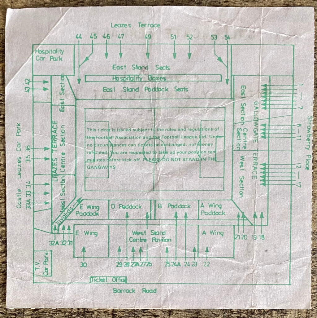 1986/87 ORIGINAL DIVISION ONE TICKET NEWCASTLE UNITED V LIVERPOOL