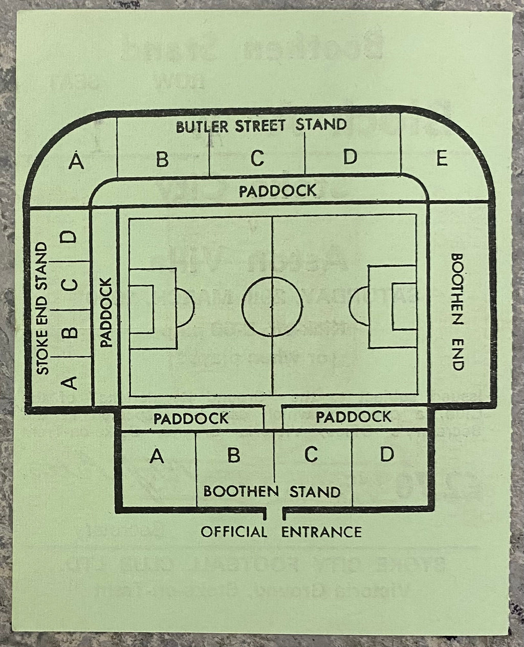 1979/80 ORIGINAL DIVISION 1 TICKET STOKE CITY V ASTON VILLA