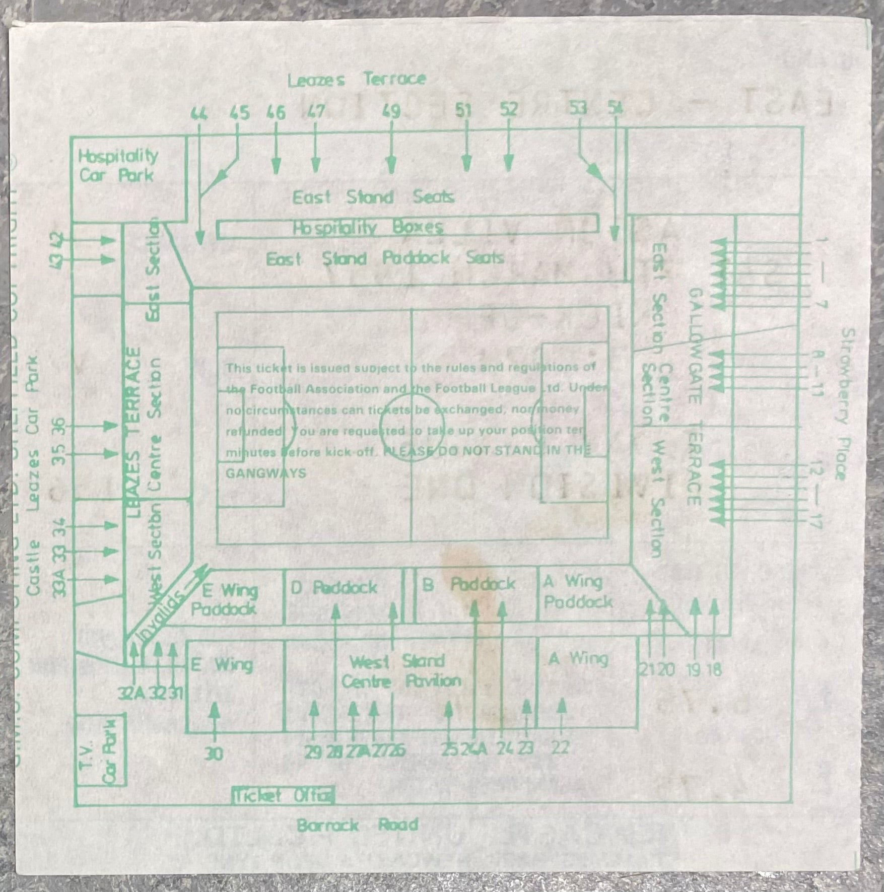 1986/87 ORIGINAL DIVISION ONE TICKET NEWCASTLE UNITED V ASTON VILLA