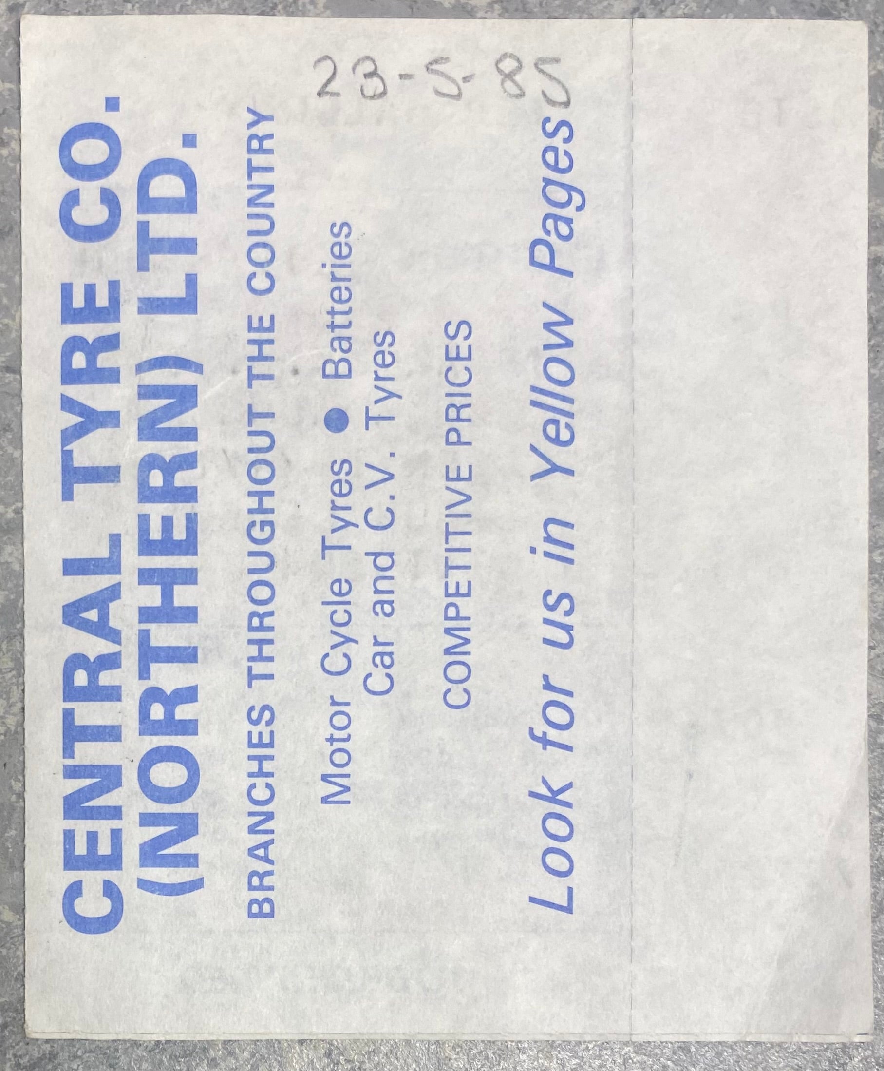 1984/85 ORIGINAL DIVISION ONE TICKET EVERTON V LIVERPOOL