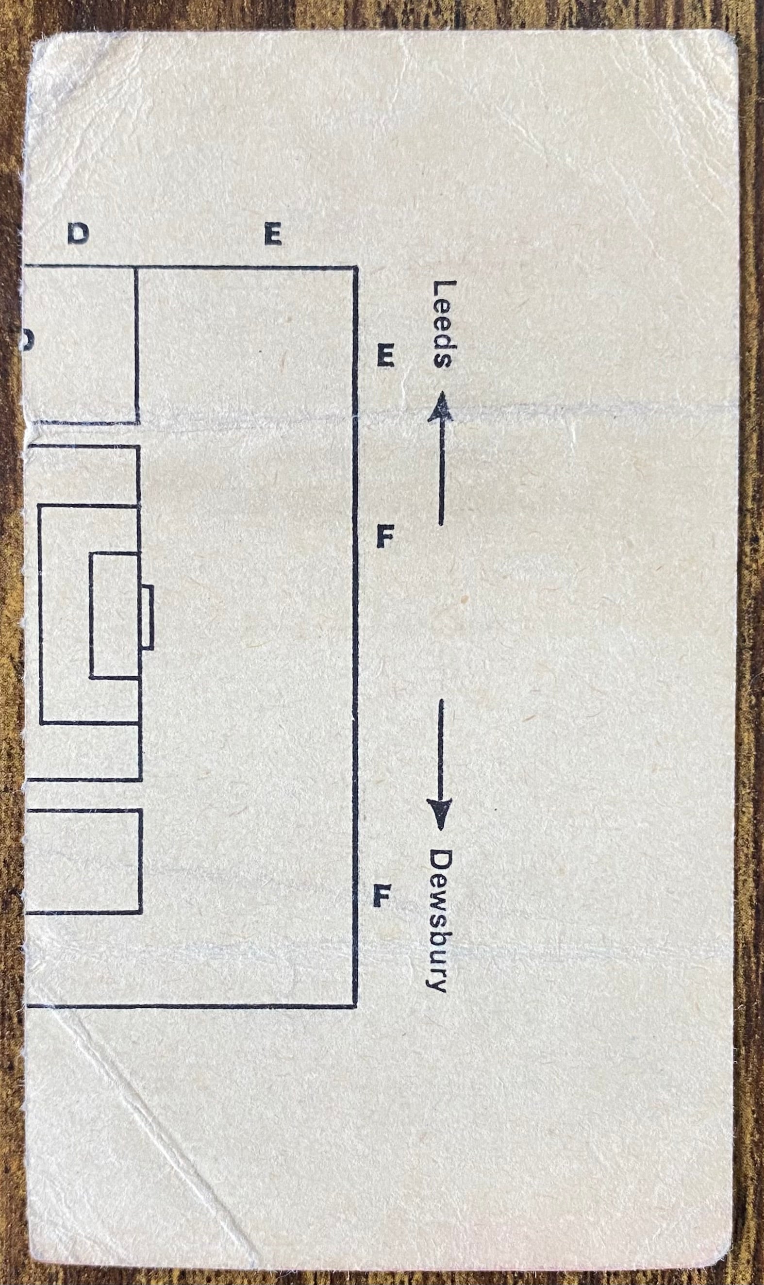 1967/68 ORIGINAL FA CUP 4TH ROUND TICKET LEEDS UNITED V NOTTINGHAM FOREST