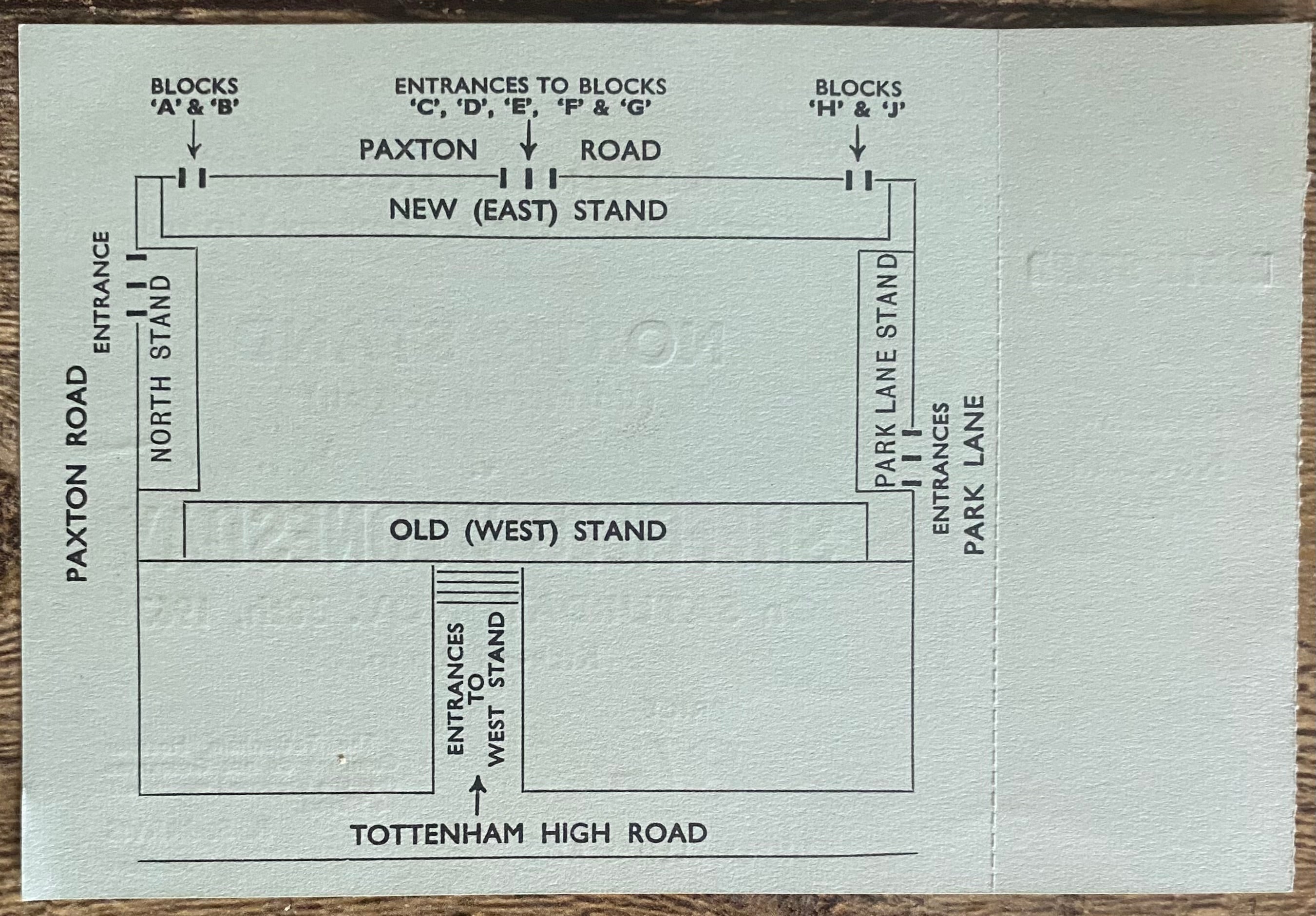 1963/64 ORIGINAL DIVISION ONE UNUSED TICKET TOTTENHAM HOTSPUR V SHEFFIELD WEDNESDAY