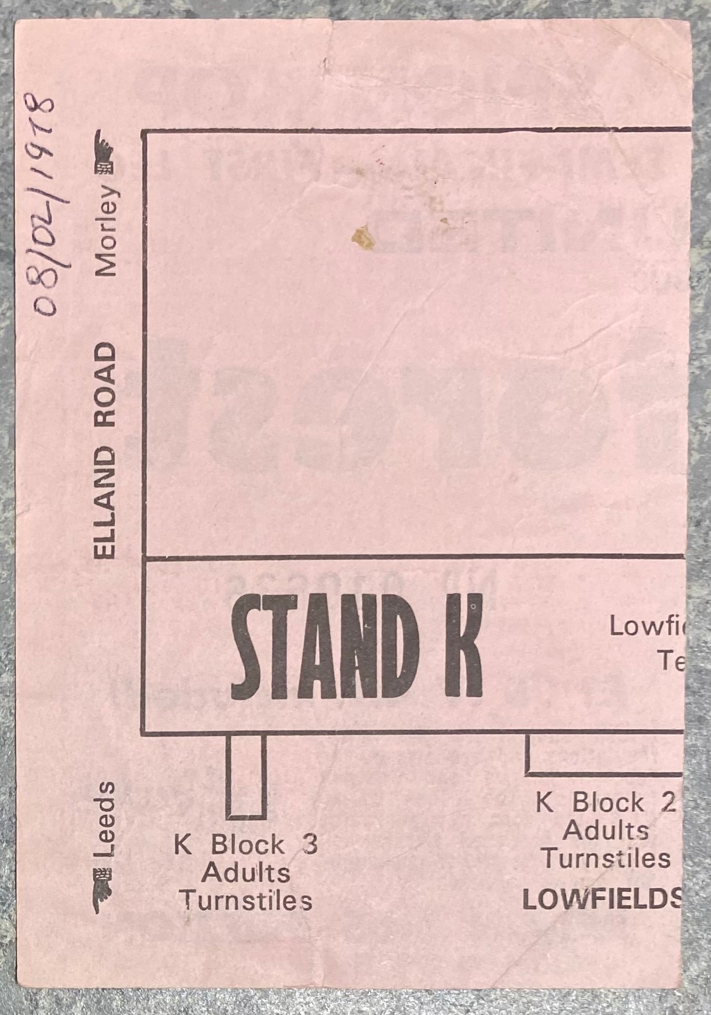 1977/78 ORIGINAL LEAGUE CUP SEMI FINAL TICKET LEEDS UNITED V NOTTINGHAM FOREST