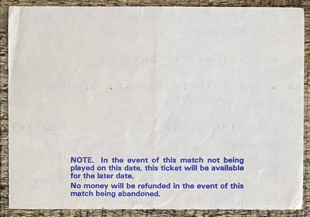 1979/80 ORIGINAL DIVISION 2 TICKET LUTON TOWN V BURNLEY