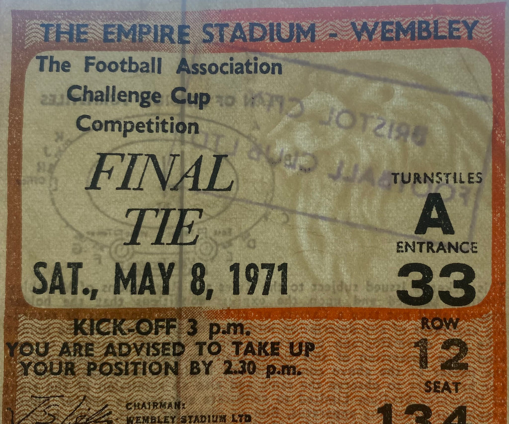 1971 ORIGINAL FA CUP FINAL TICKET ARSENAL V LIVERPOOL