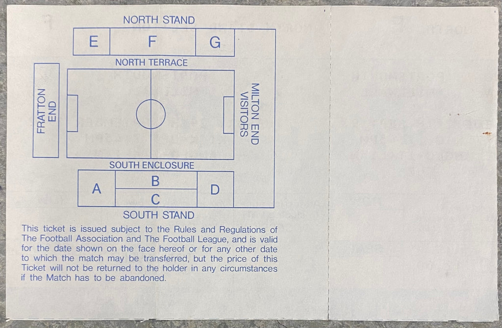 1992/93 ORIGINAL ANGLO ITALIAN CUP UNUSED TICKET PORTSMOUTH V MILLWALL