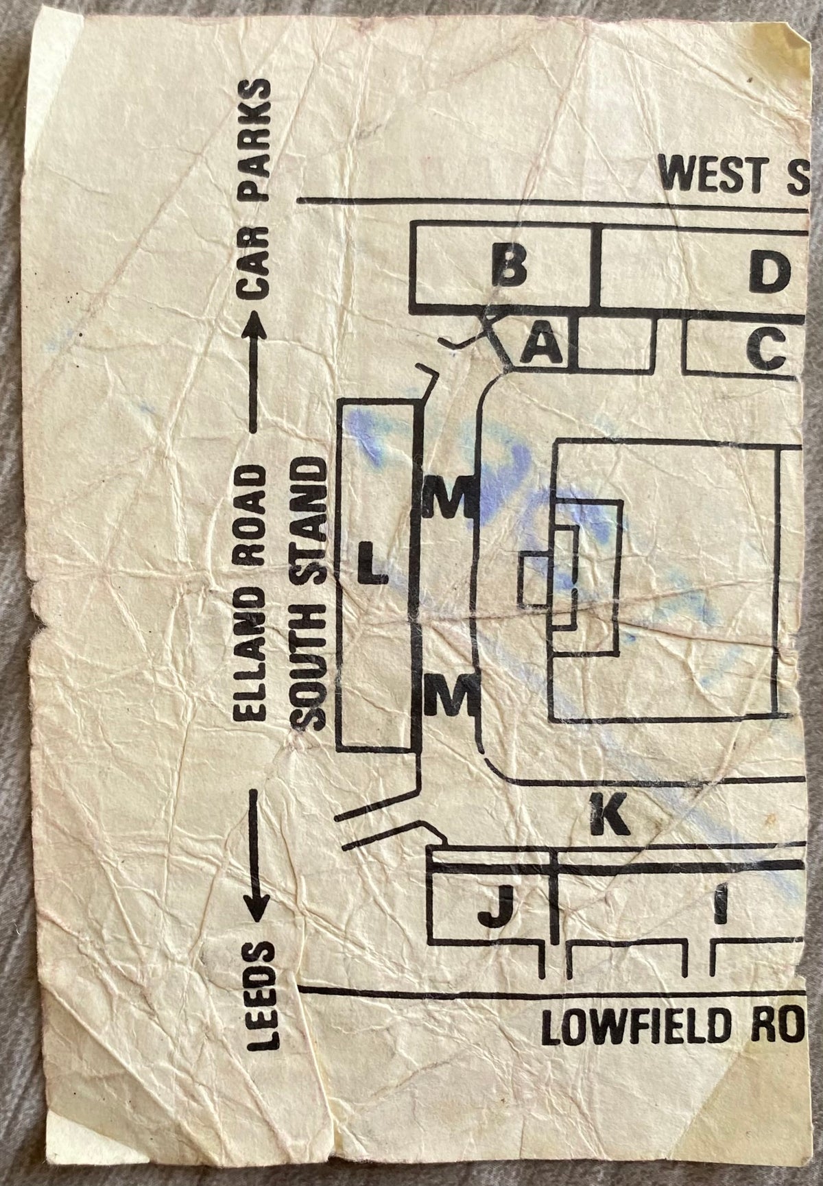 1986/87 ORIGINAL DIVISION 1 PLAY OFF FINAL 2ND LEG TICKET LEEDS UNITED V CHARLTON ATHLETIC