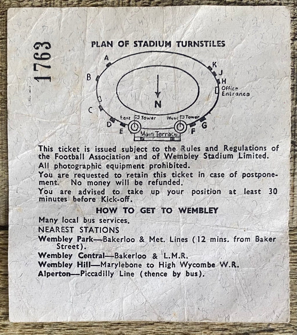 1966 ORIGINAL WORLD CUP 1ST ROUND TICKET ENGLAND V URUGUAY @ WEMBLEY
