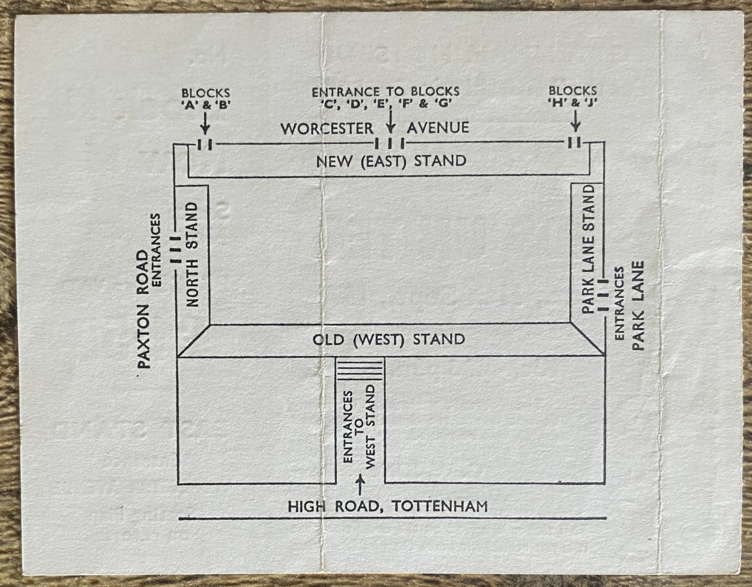 1976/77 ORIGINAL DIVISION ONE TICKET TOTTENHAM HOTSPUR V LEEDS UNITED